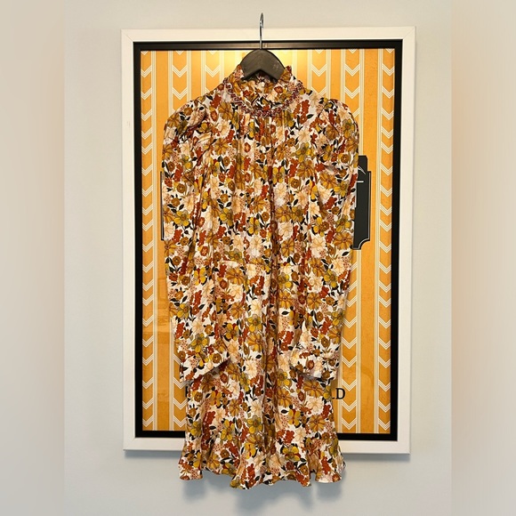 NWT Sandro Floral Print Silky Dress - Picture 1 of 9